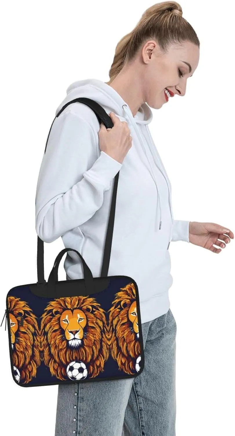 Cool Lion Print Work Casual Office Laptop Shoulder Messenger Bag 13 inch 14 inch 15.6 inch