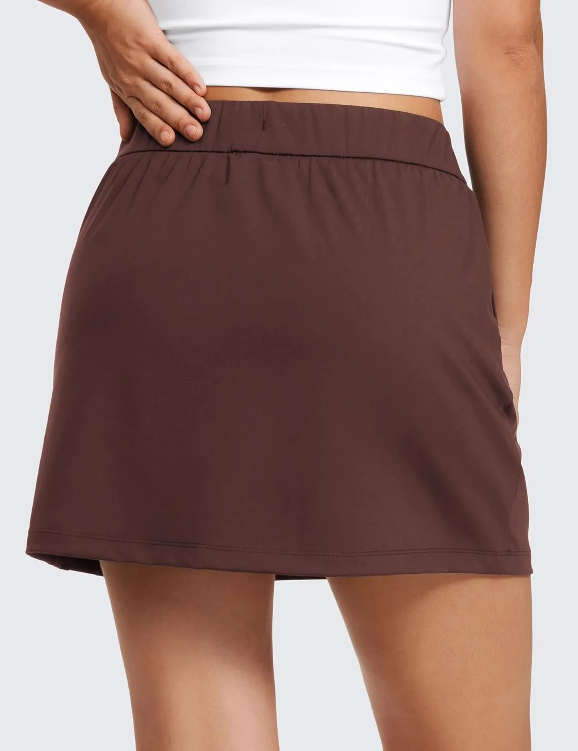CRZ YOGA 4-Way Stretch Skirts for Women High Waisted Work Casual Golf Tennis Skirt Skorts with 5 Pockets