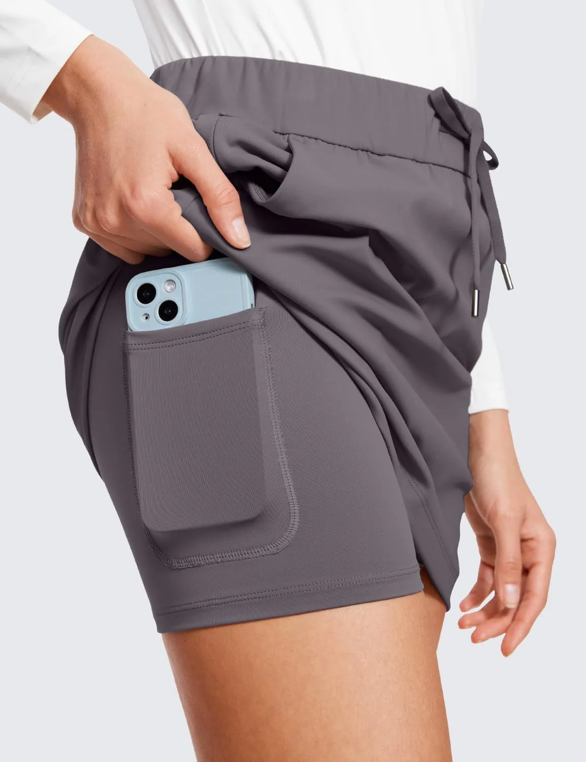 CRZ YOGA 4-Way Stretch Skirts for Women High Waisted Work Casual Golf Tennis Skirt Skorts with 5 Pockets