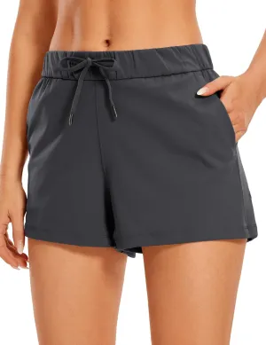 CRZ YOGA Stretch Shorts for Women Work Casual 2.5'' with Pockets for Athketic Workout Travel Hiking Golf