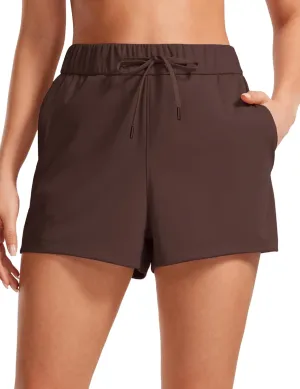 CRZ YOGA Stretch Shorts for Women Work Casual 2.5'' with Pockets for Athketic Workout Travel Hiking Golf