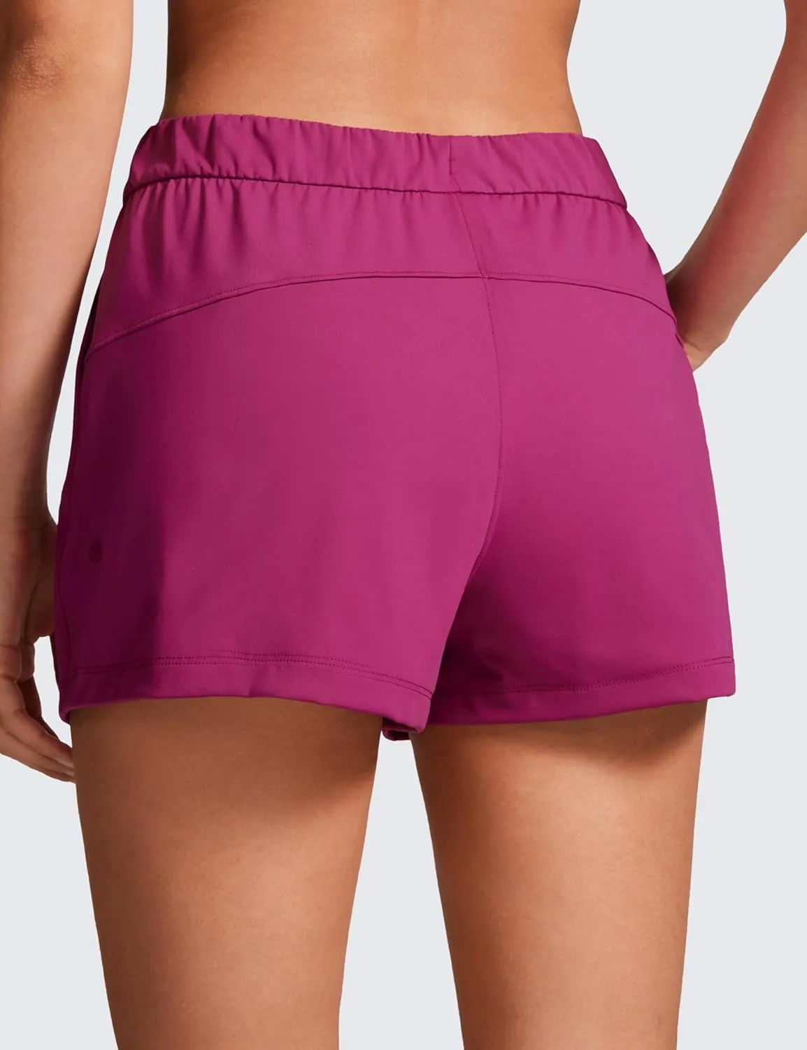 CRZ YOGA Stretch Shorts for Women Work Casual 2.5'' with Pockets for Athketic Workout Travel Hiking Golf