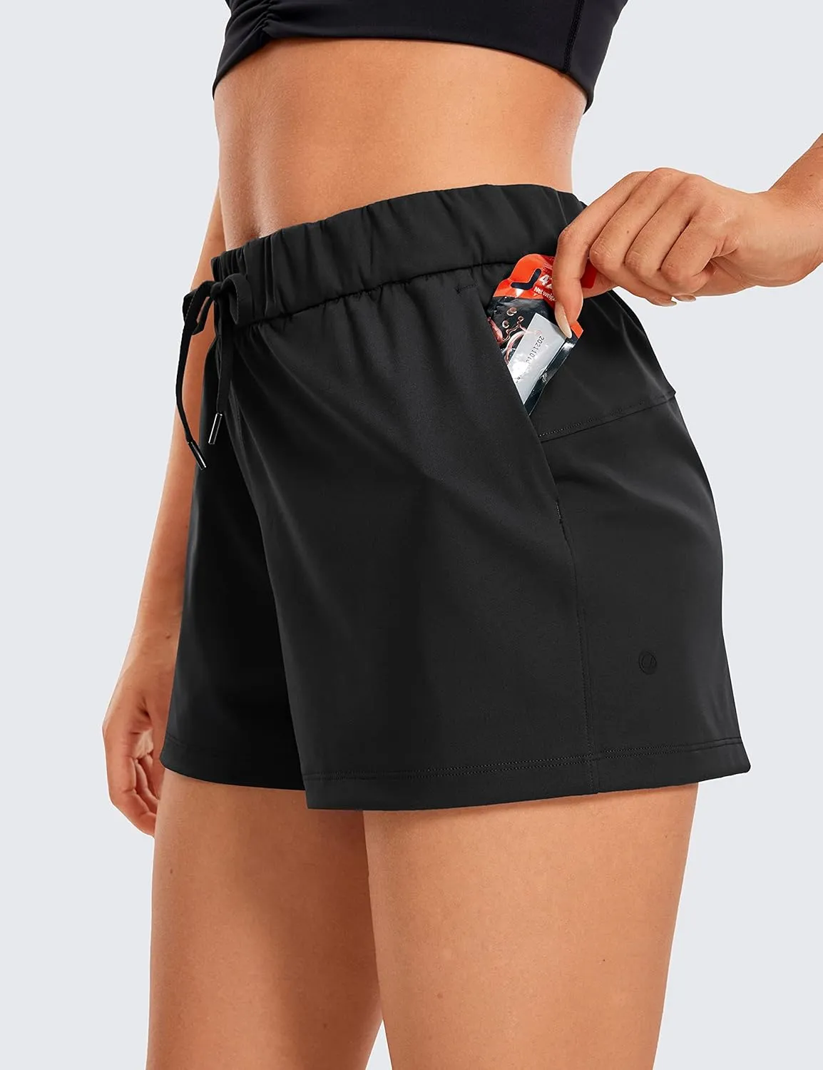 CRZ YOGA Stretch Shorts for Women Work Casual 2.5'' with Pockets for Athketic Workout Travel Hiking Golf
