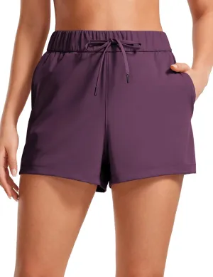 CRZ YOGA Stretch Shorts for Women Work Casual 2.5'' with Pockets for Athketic Workout Travel Hiking Golf