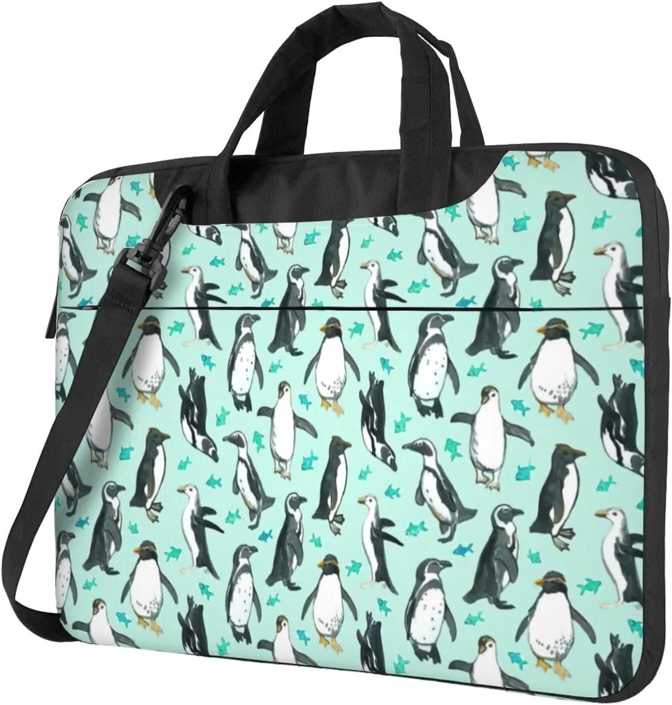 Cute Penguins Print Work Casual Office Laptop Shoulder Messenger Bag 13 inch 14 inch 15.6 inch