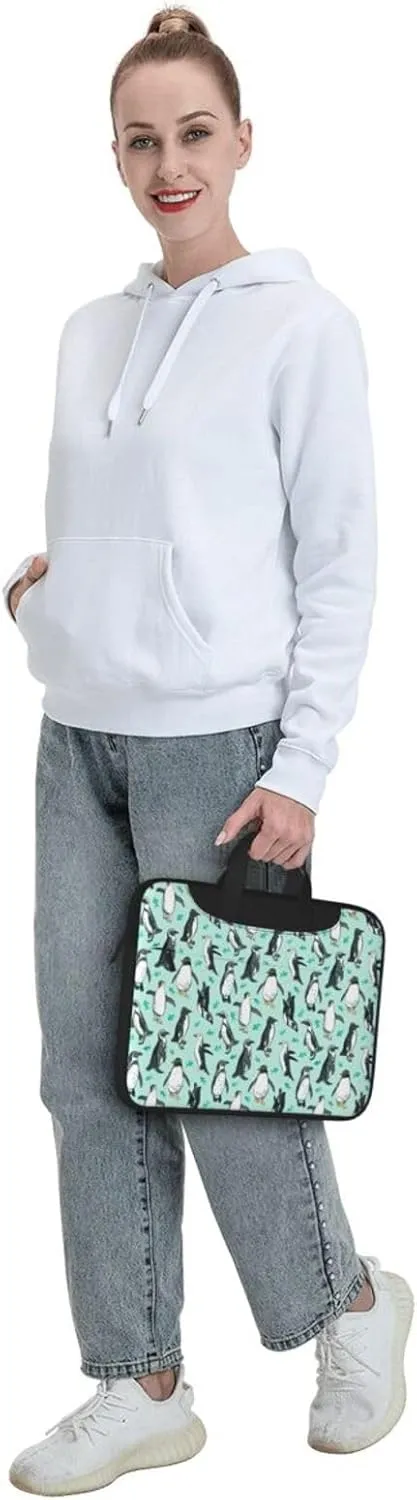 Cute Penguins Print Work Casual Office Laptop Shoulder Messenger Bag 13 inch 14 inch 15.6 inch