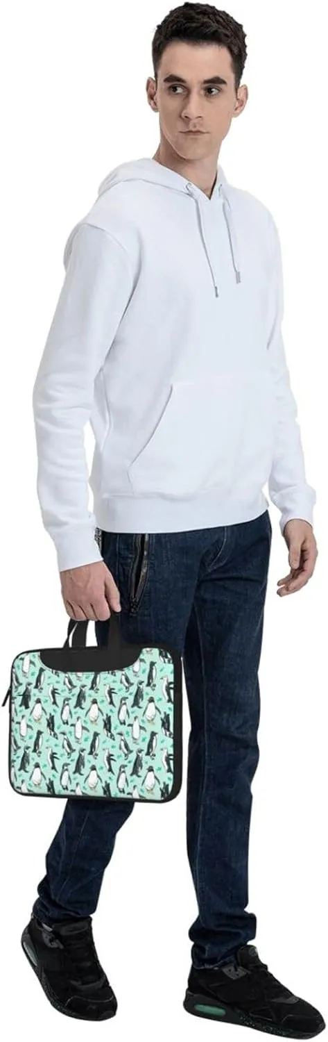 Cute Penguins Print Work Casual Office Laptop Shoulder Messenger Bag 13 inch 14 inch 15.6 inch