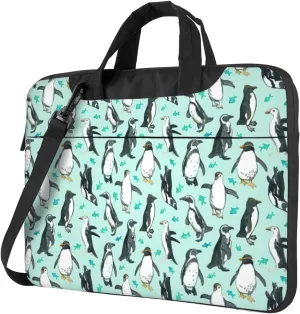 Cute Penguins Print Work Casual Office Laptop Shoulder Messenger Bag 13 inch 14 inch 15.6 inch