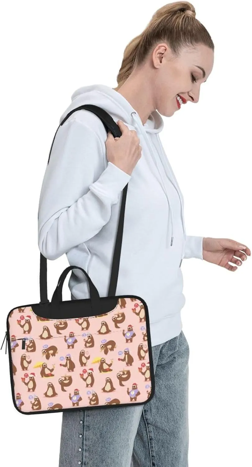 Cute Sloth Print Work Casual Office Laptop Shoulder Messenger Bag 13 inch 14 inch 15.6 inch