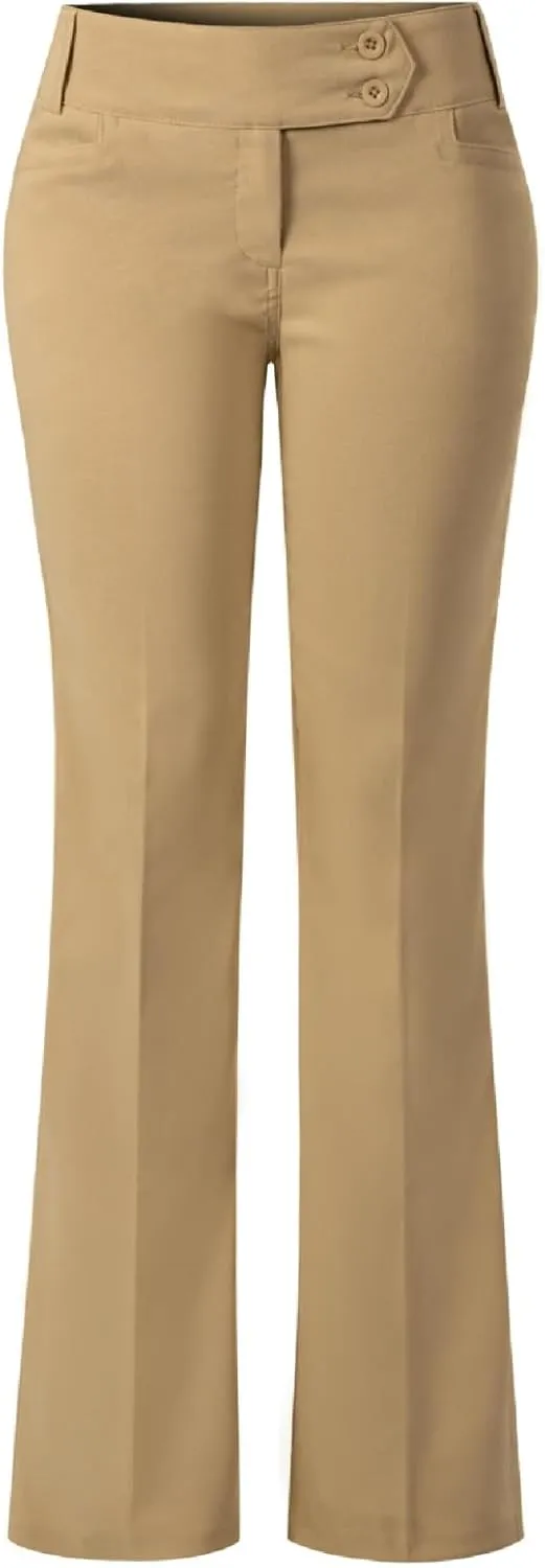 Design by Olivia Women's Ultra Stretch Comfy Millennium Bootcut Dress Pants Work Business Office Trousers