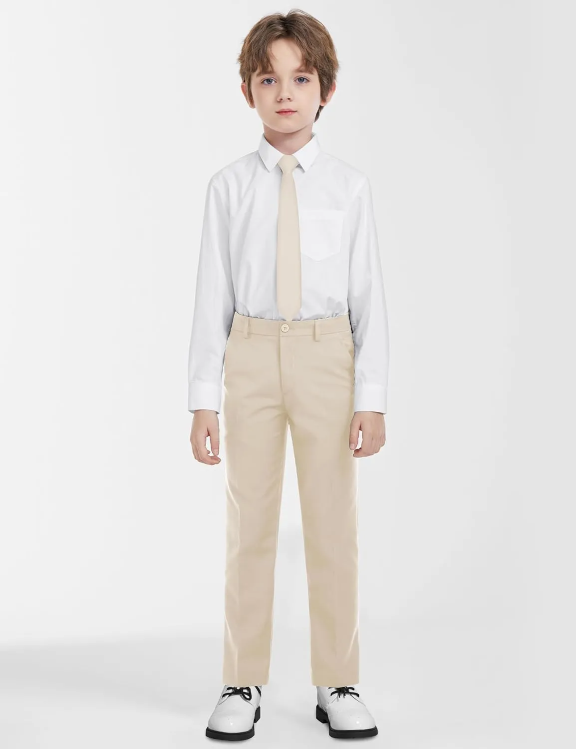 ELPA ELPA Boys' Formal Suit Set, with Suspenders, Adjustable Waist, from Toddlers to Teen