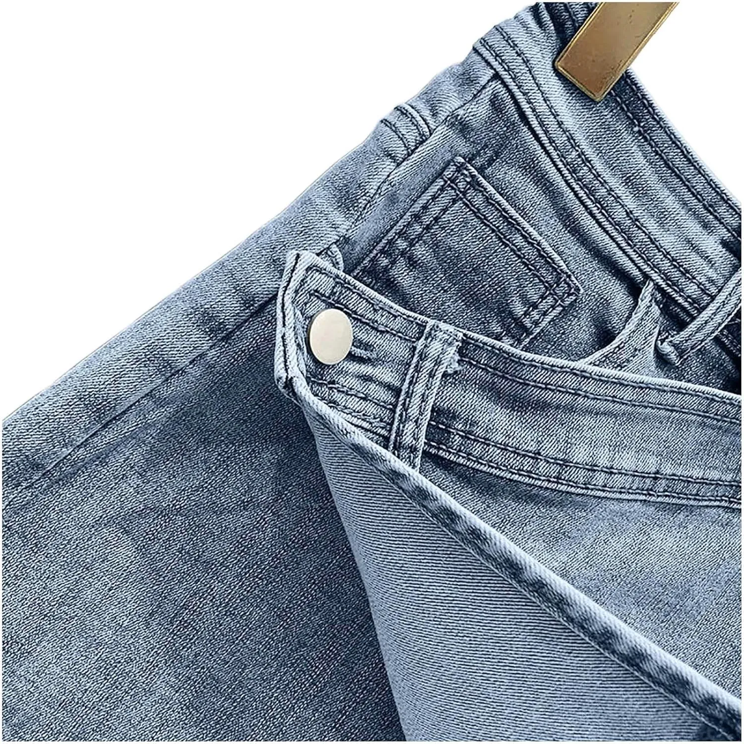 Fashion Denim Skirt for Women Irregular High Waisted Jean Skirt Teen Girls Slim Fit Y2K Cute Streetwear Mini Skirts