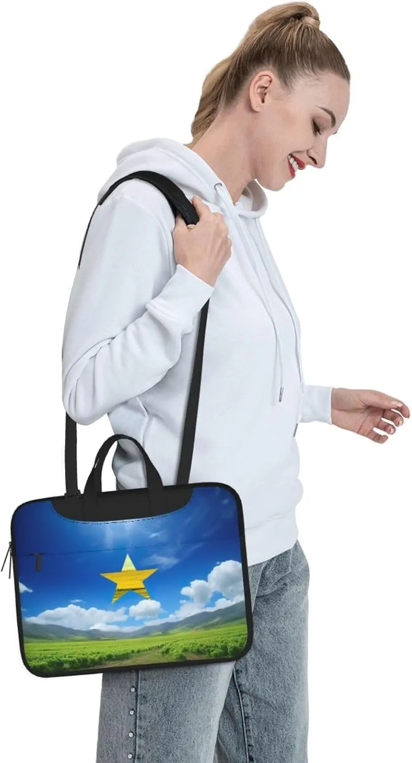 Flag of Venezuela Print Work Casual Office Laptop Shoulder Messenger Bag 13 inch 14 inch 15.6 inch