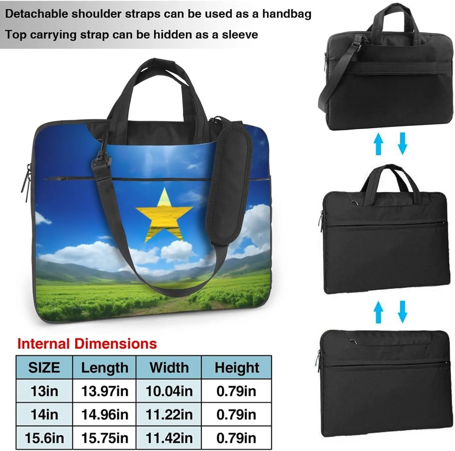 Flag of Venezuela Print Work Casual Office Laptop Shoulder Messenger Bag 13 inch 14 inch 15.6 inch