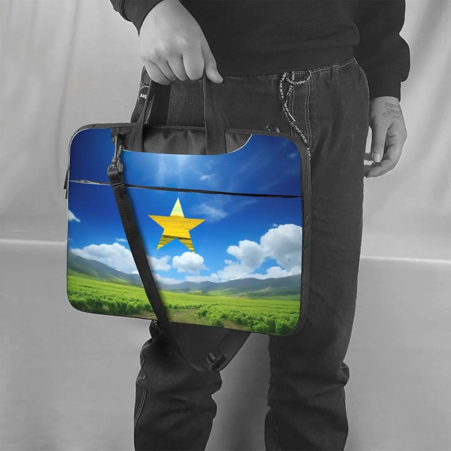 Flag of Venezuela Print Work Casual Office Laptop Shoulder Messenger Bag 13 inch 14 inch 15.6 inch
