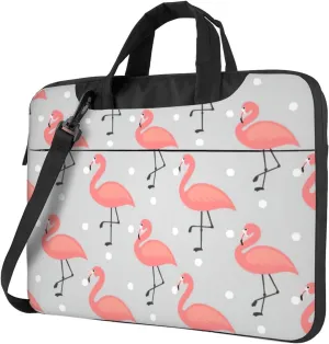 Flamingo Print Work Casual Office Laptop Shoulder Messenger Bag 13 inch 14 inch 15.6 inch
