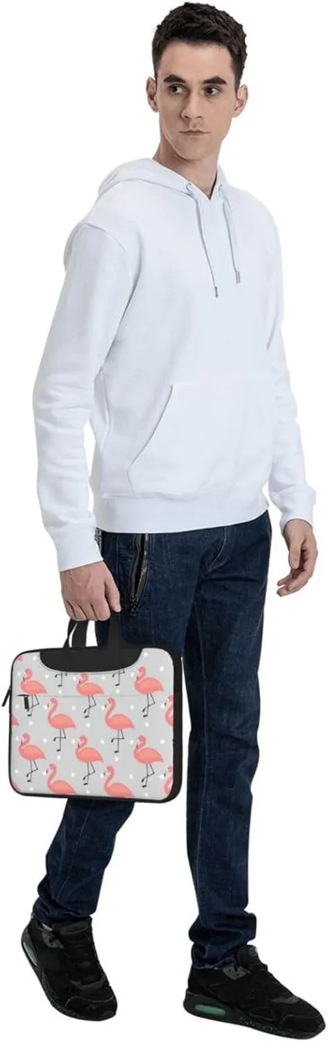 Flamingo Print Work Casual Office Laptop Shoulder Messenger Bag 13 inch 14 inch 15.6 inch
