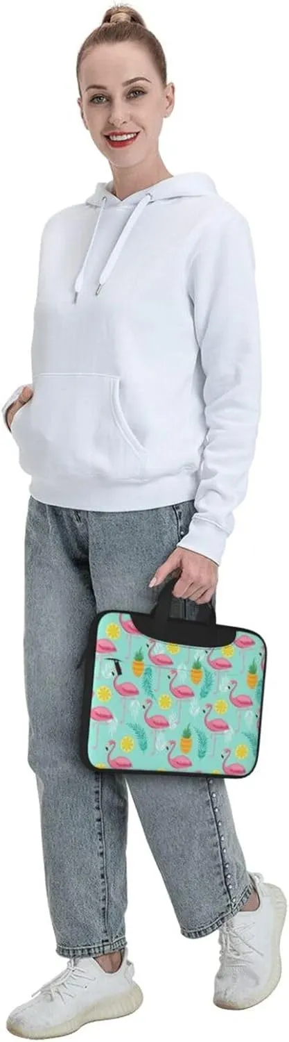 Flamingo Print Work Casual Office Laptop Shoulder Messenger Bag 13 inch 14 inch 15.6 inch