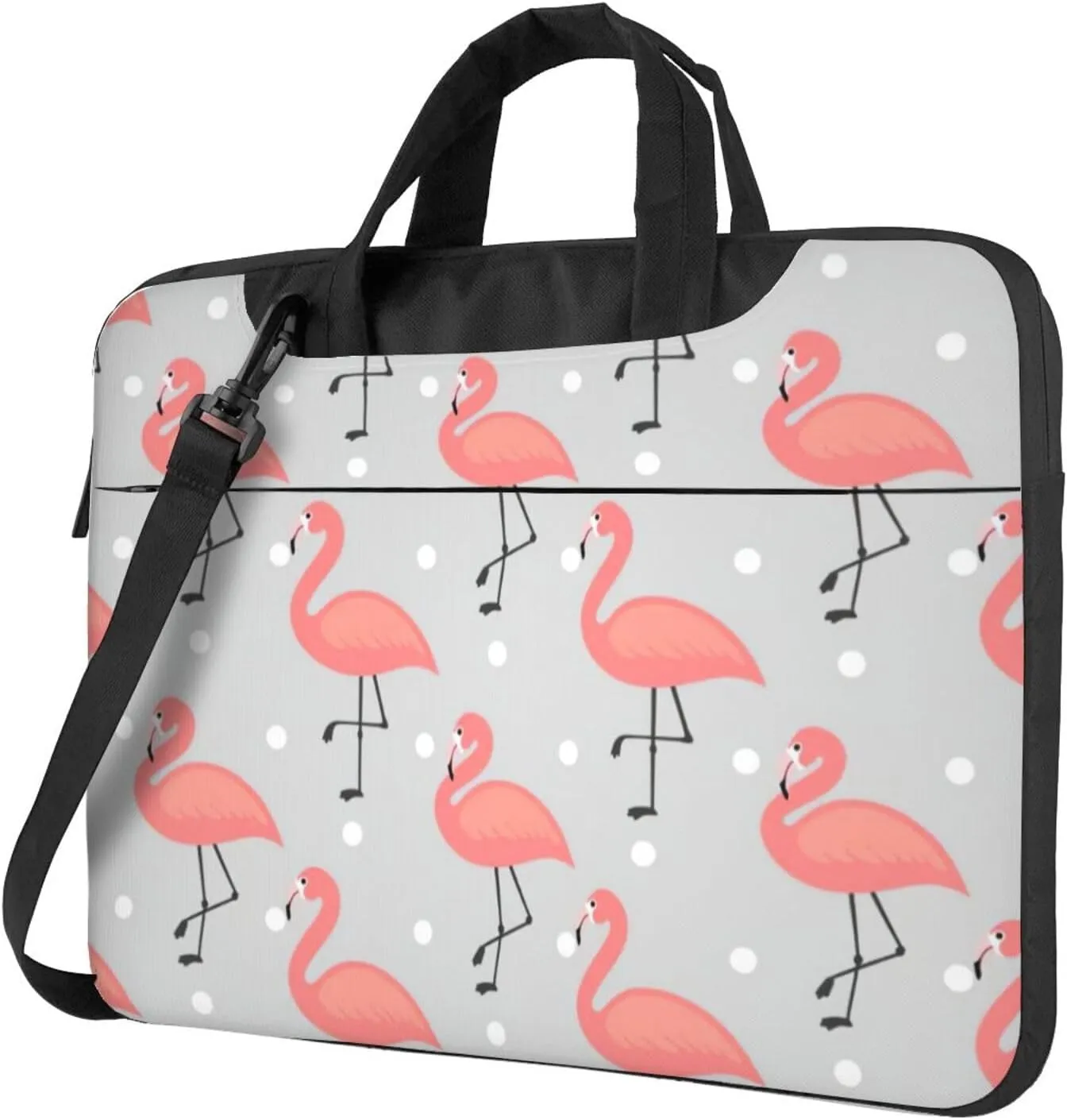 Flamingo Print Work Casual Office Laptop Shoulder Messenger Bag 13 inch 14 inch 15.6 inch