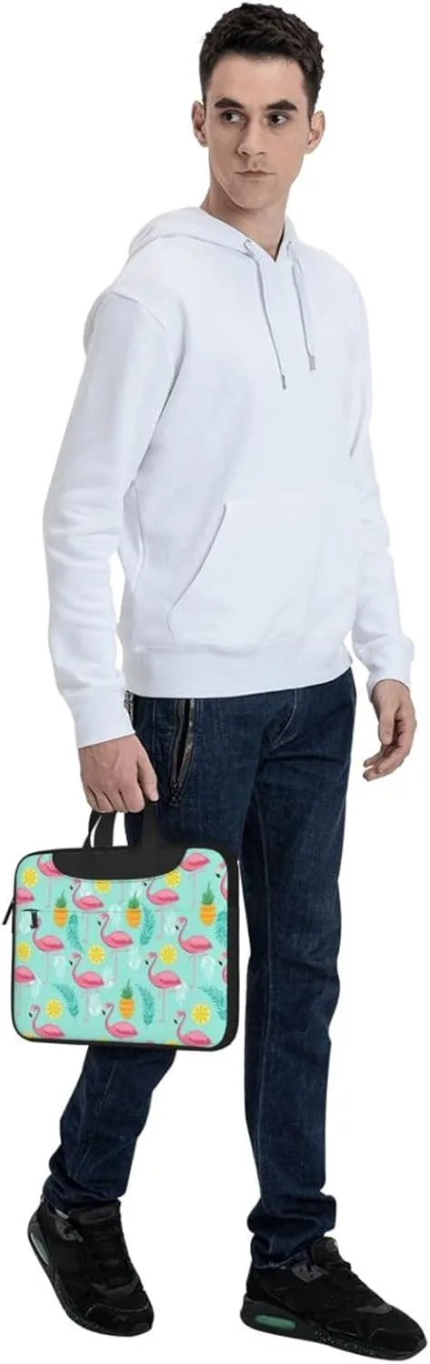 Flamingo Print Work Casual Office Laptop Shoulder Messenger Bag 13 inch 14 inch 15.6 inch
