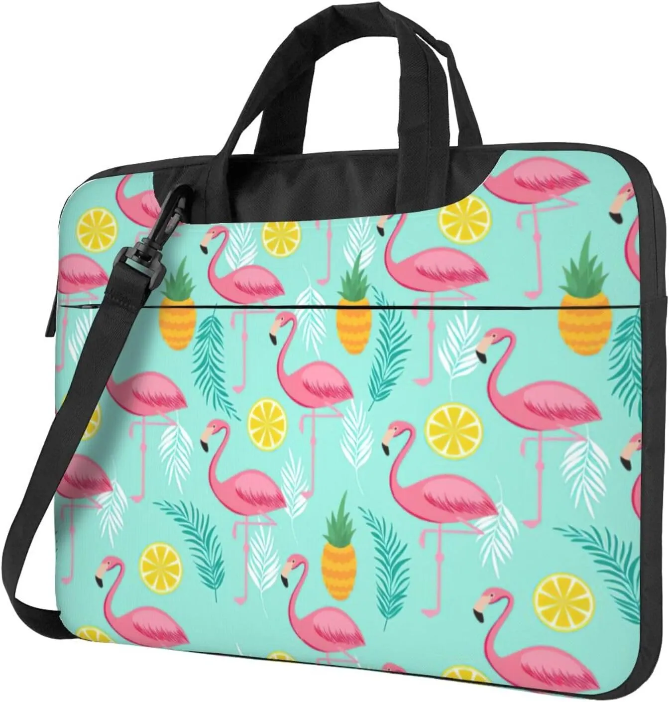 Flamingo Print Work Casual Office Laptop Shoulder Messenger Bag 13 inch 14 inch 15.6 inch