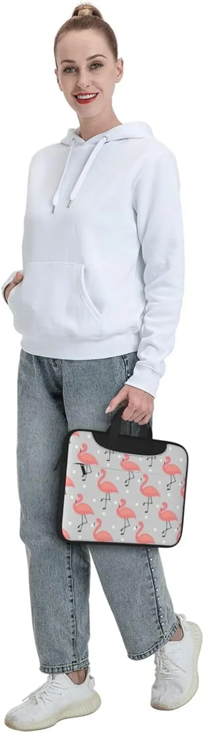 Flamingo Print Work Casual Office Laptop Shoulder Messenger Bag 13 inch 14 inch 15.6 inch