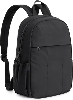 G4Free Mini Backpack for Women Water-resistant Hiking Backpack with Adjustable Shoulder Straps for Travel Shop Work Casual(BLACK)