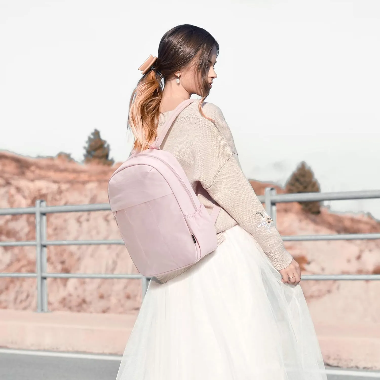 G4Free Mini Backpack for Women Water-resistant Hiking Backpack with Adjustable Shoulder Straps for Travel Shop Work Casual(PINK)