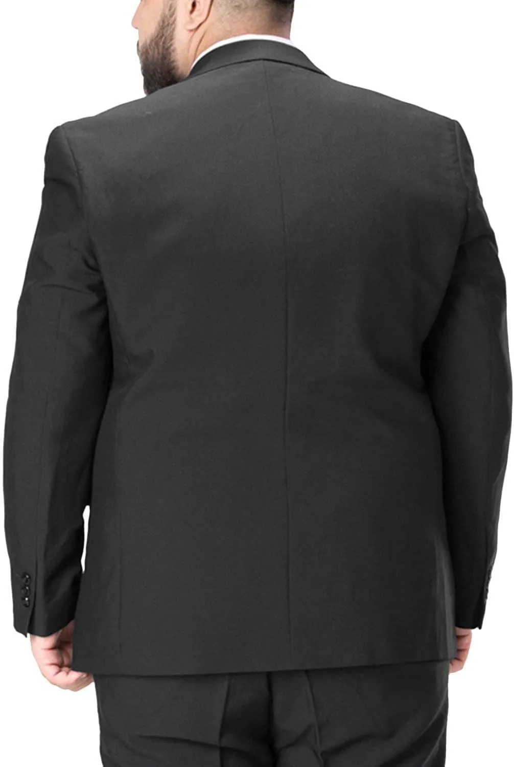 GATMSTZ Men's Formal Big Tall 3 Pieces Suit 2 Buttons Wedding Jacket Vest Pants