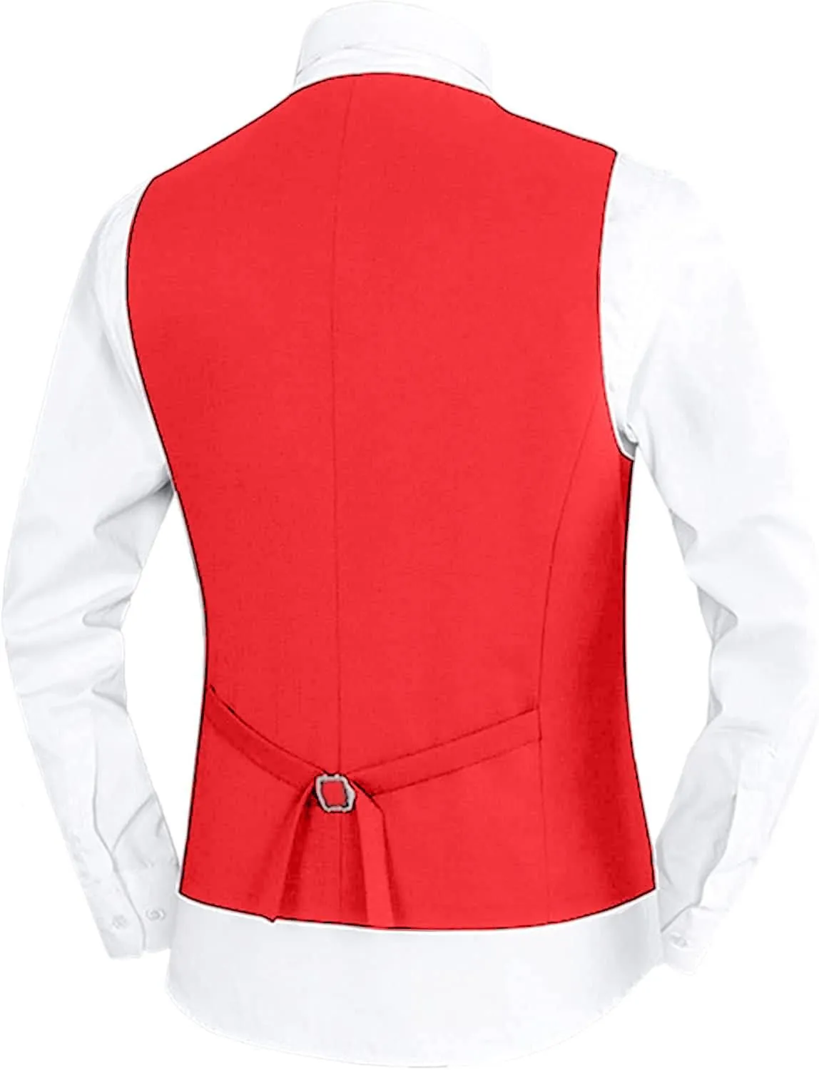 GATMSTZ Men's Formal Big Tall 3 Pieces Suit 2 Buttons Wedding Jacket Vest Pants