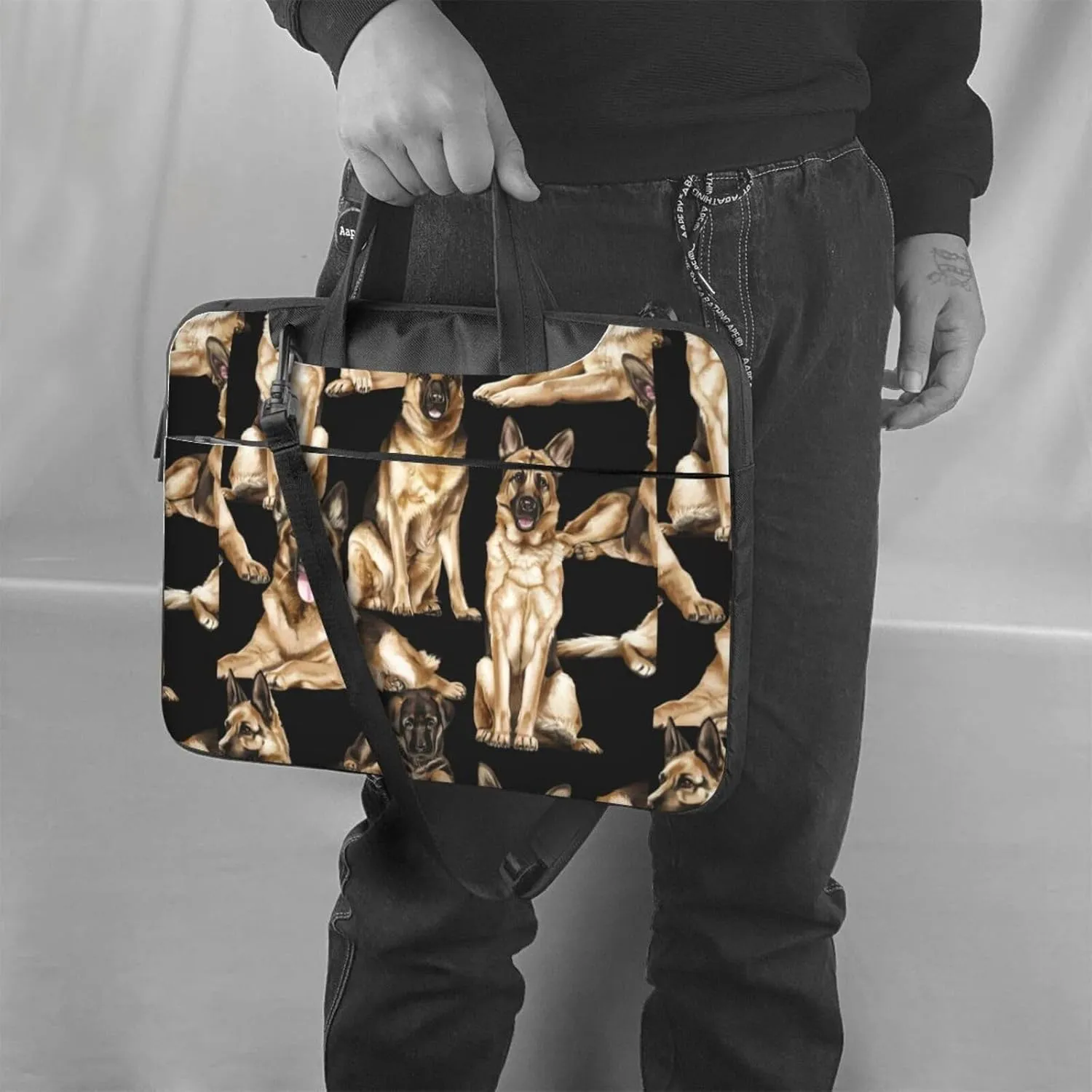 German shepherd Print Work Casual Office Laptop Shoulder Messenger Bag 13 inch 14 inch 15.6 inch