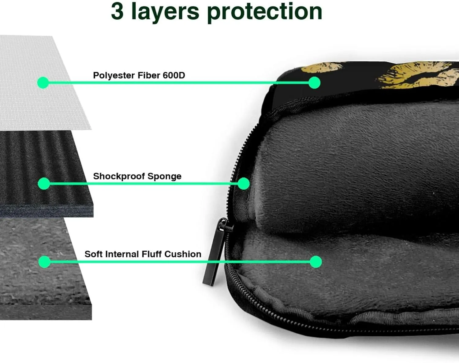 Gold Lips Print Work Casual Office Laptop Shoulder Messenger Bag 13 inch 14 inch 15.6 inch
