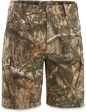 Guide Gear Mens Camo Cargo Shorts, Cotton & Polyester Bermudas for Work, Casual, Hiking and Hunting This Summer Season