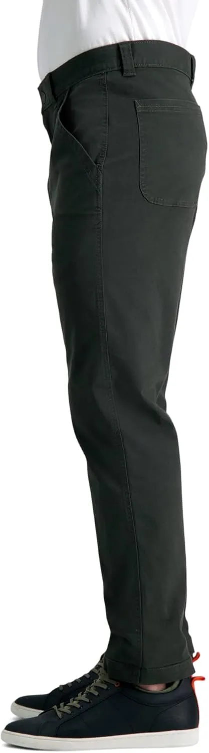 Haggar Men's The Active Series Slim/Straight Fit Flat Front Pant