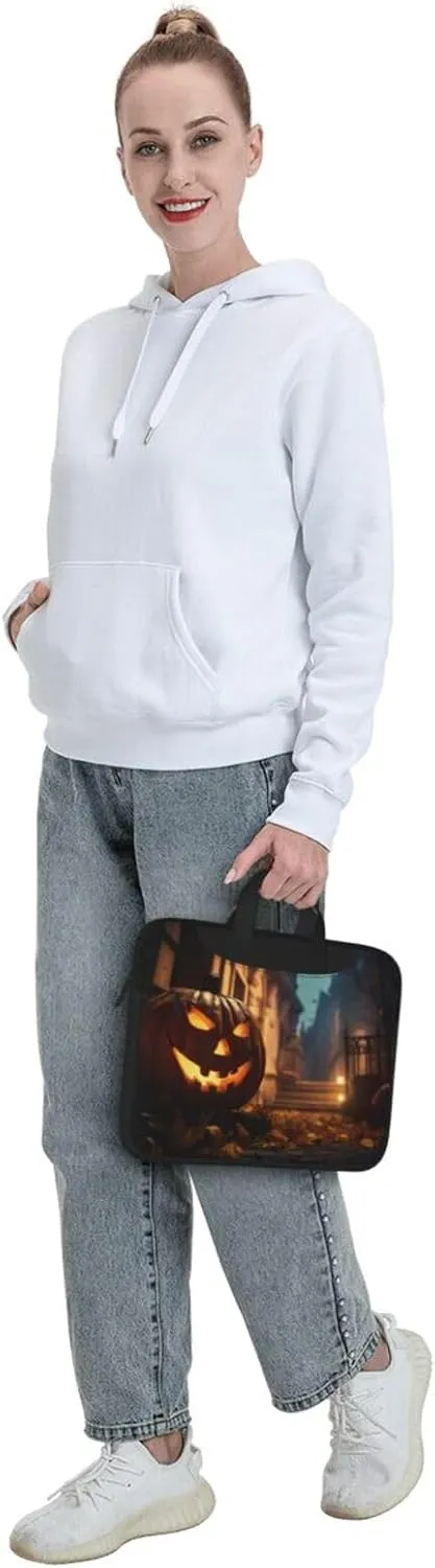 halloween with pumpkins Print Work Casual Office Laptop Shoulder Messenger Bag 13 inch 14 inch 15.6 inch