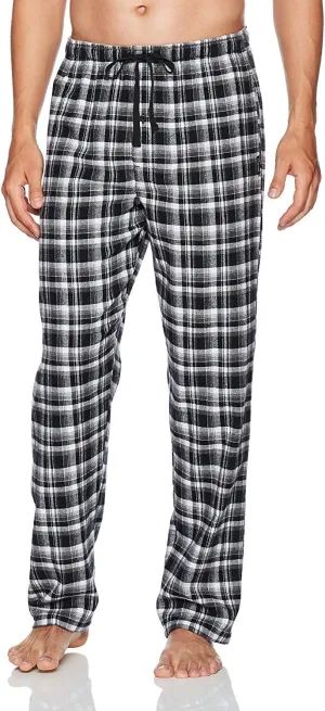 Hanes Ultimate Men's Flannel Pant, Black/White, Small