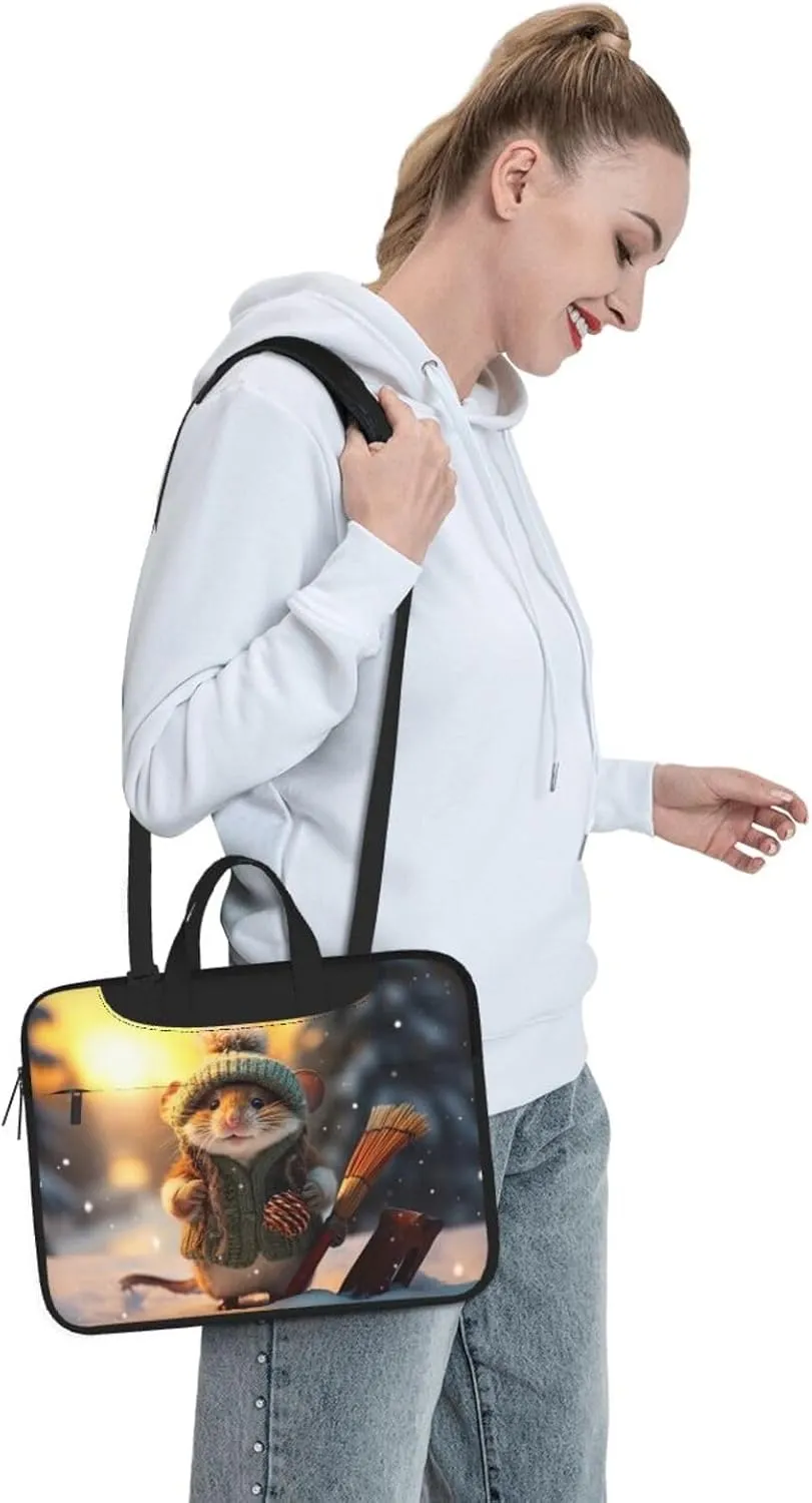 Hardworking snowman Print Work Casual Office Laptop Shoulder Messenger Bag 13 inch 14 inch 15.6 inch