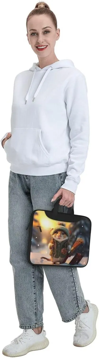 Hardworking snowman Print Work Casual Office Laptop Shoulder Messenger Bag 13 inch 14 inch 15.6 inch