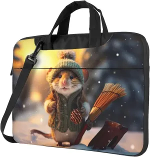 Hardworking snowman Print Work Casual Office Laptop Shoulder Messenger Bag 13 inch 14 inch 15.6 inch