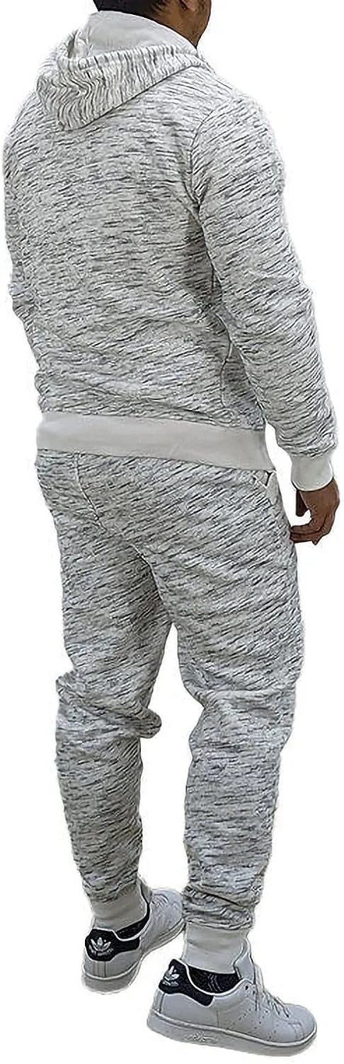 HHGKED Mens 2 Piece set Outfits Comfy Sweatsuits Athletic Jogging Tracksuit Hooded Sweatshirt and Joggers Sweatpants