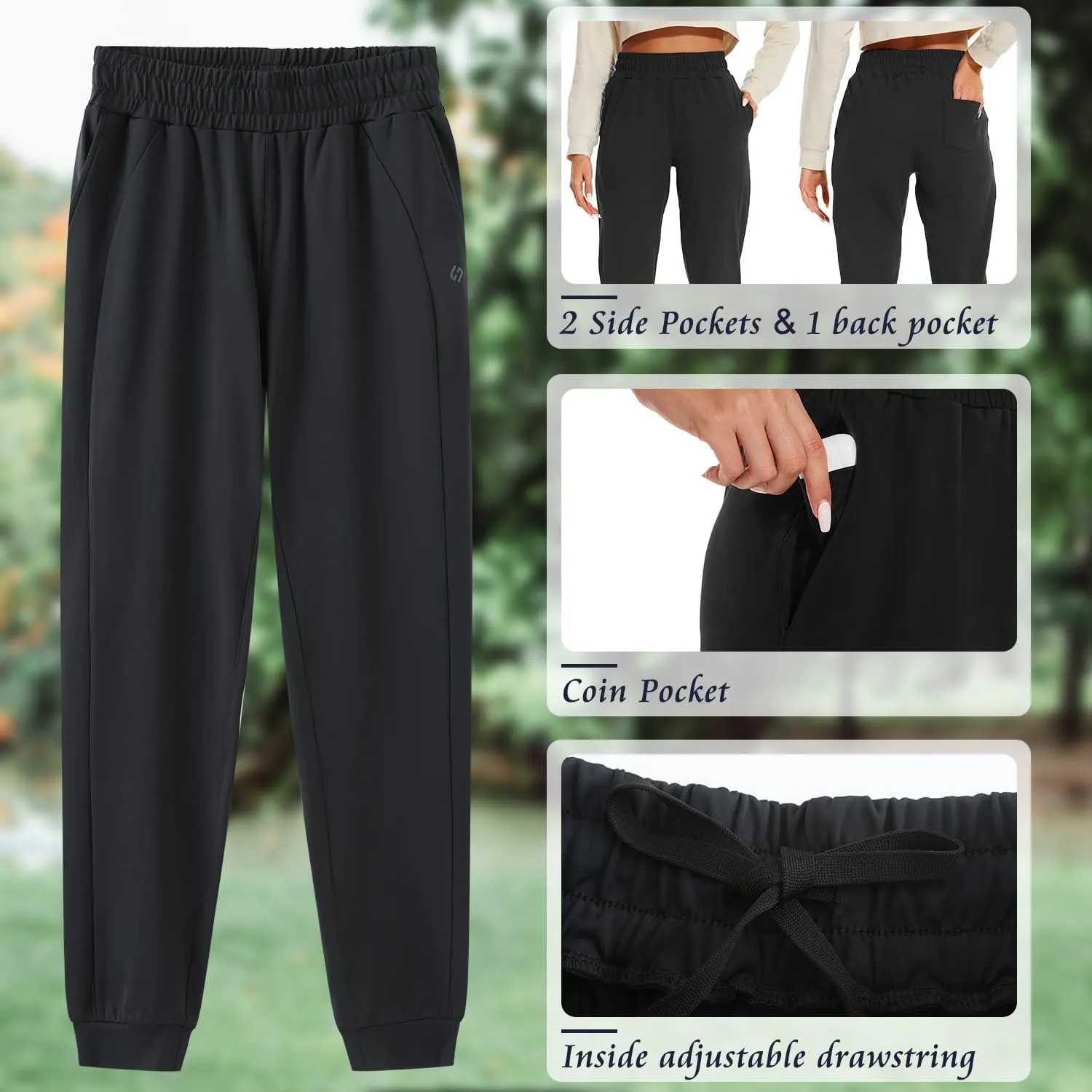 HOdo 32"/34"/36" Inseam Womens Tall Sweatpants Fleece Lined Long Joggers Workout Pants with Pockets