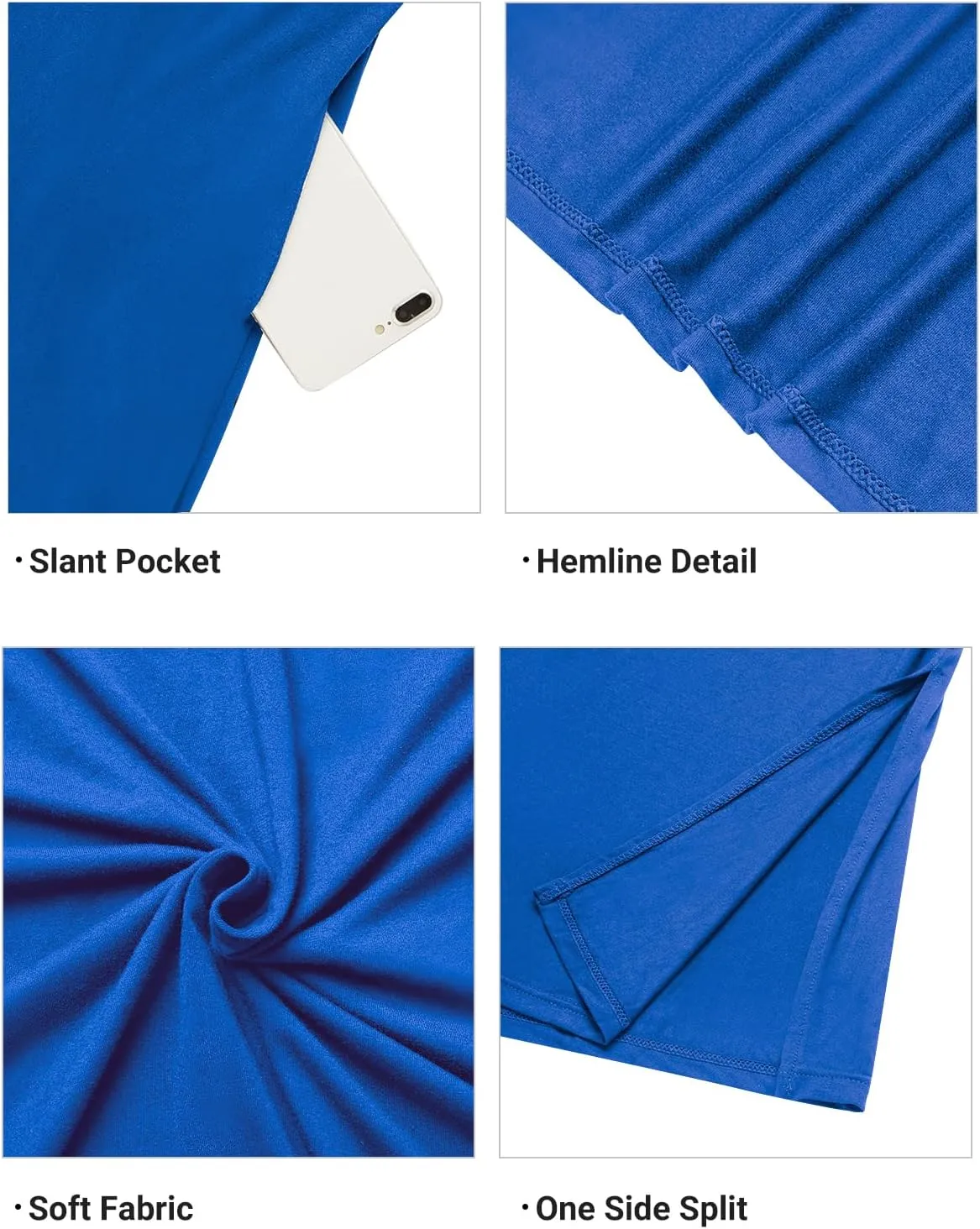 Holipick Plus Size Summer Dresses for Curvy Women Church Business Work Casual Party Tie Short Sleeves Midi Dress Pockets