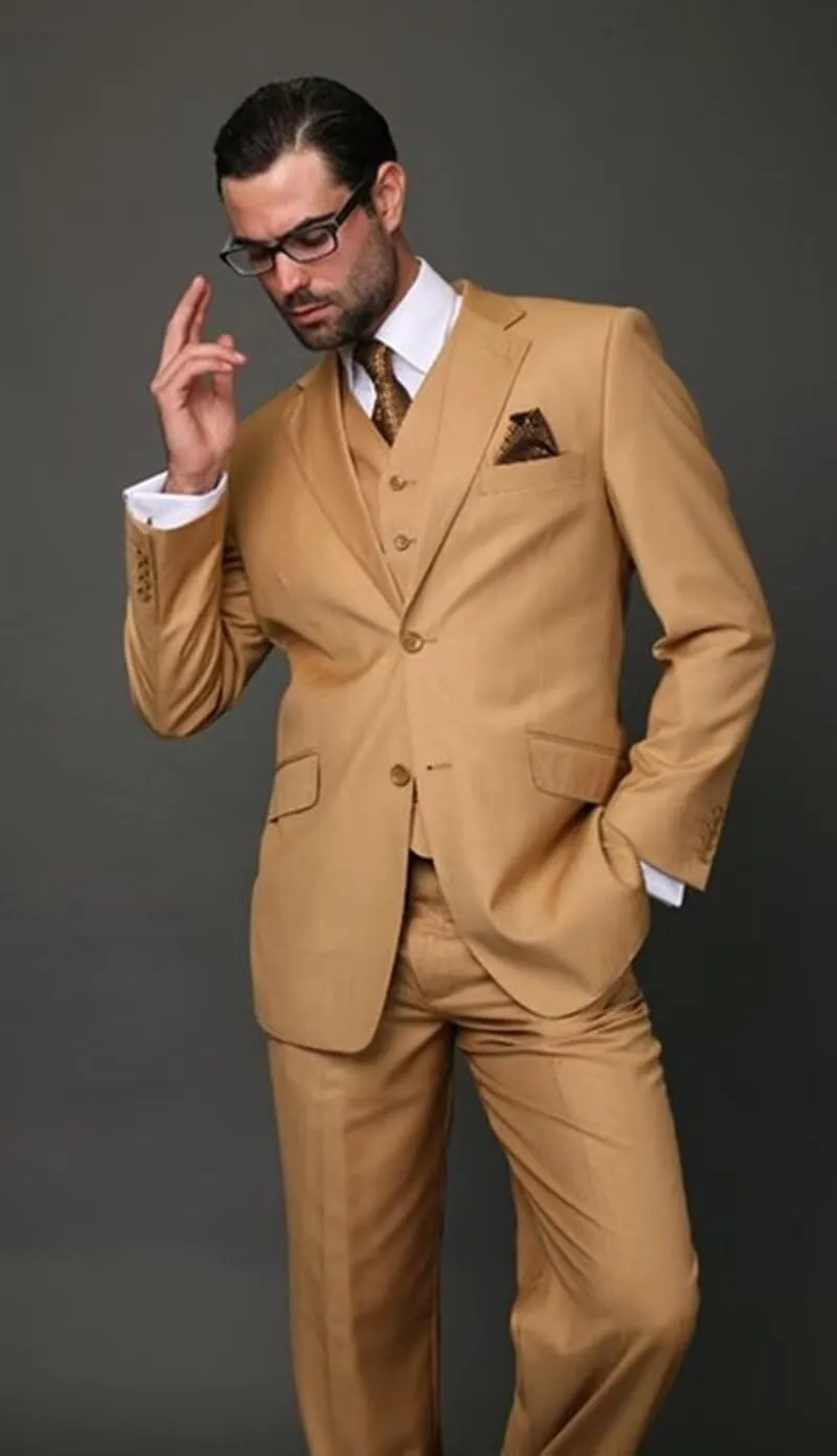HUUTOE Men's 3 Piece Suits Slim Fit Wedding Suits for Men Prom Dress Suit Summer Blazer Jacket Vest Pants Tuxedo Set Men