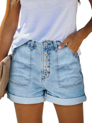 KISSMODA Women's Casual Denim Shorts Summer Jeans Stretchy Hot Short Pants