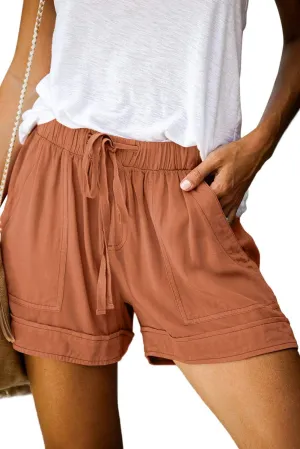 KISSMODA Womens Summer Shorts Leopard/Camo/Solid/Floral Print Elastic Waist Pocketed Casual Pants