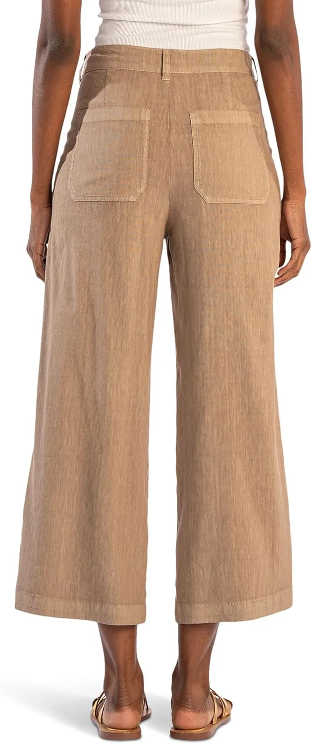 KUT from the Kloth Women's Topaz Wide Leg Pant with Porkchop Pockets