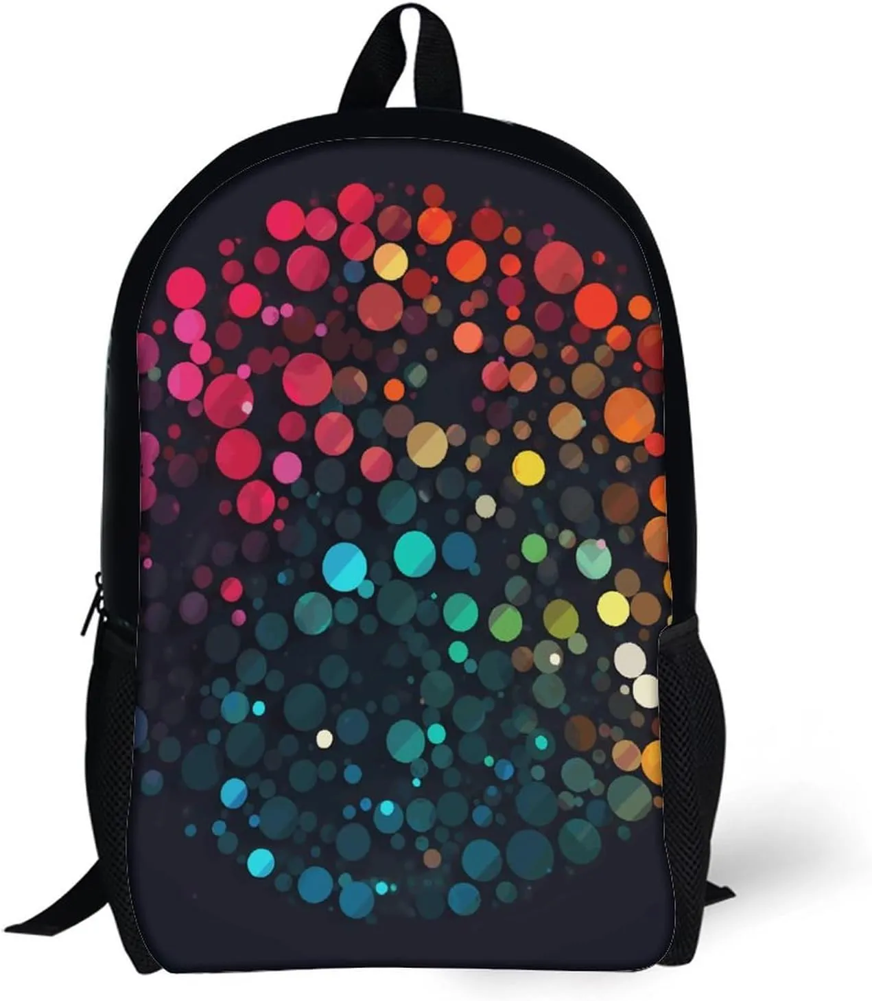 Laptop Backpack for Men 17 Inch A Bunch of Colored Dots Work Casual Backpack Lightweight Travel Shoulder Bag