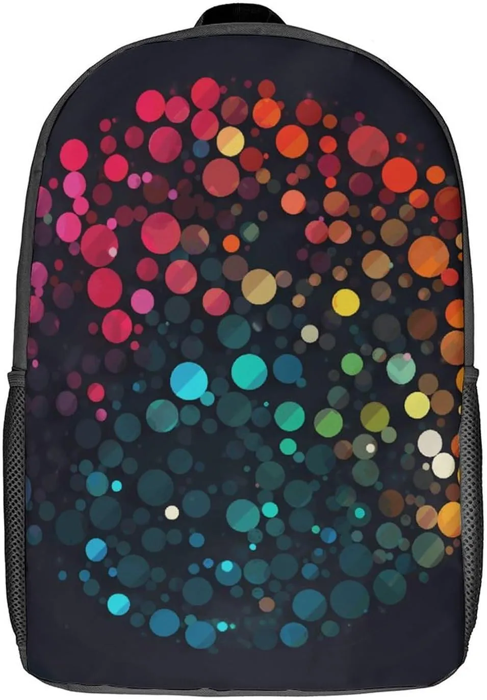 Laptop Backpack for Men 17 Inch A Bunch of Colored Dots Work Casual Backpack Lightweight Travel Shoulder Bag