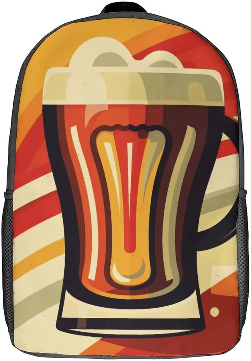Laptop Backpack for Men 17 Inch A Cup of Beer Work Casual Backpack Lightweight Travel Shoulder Bag