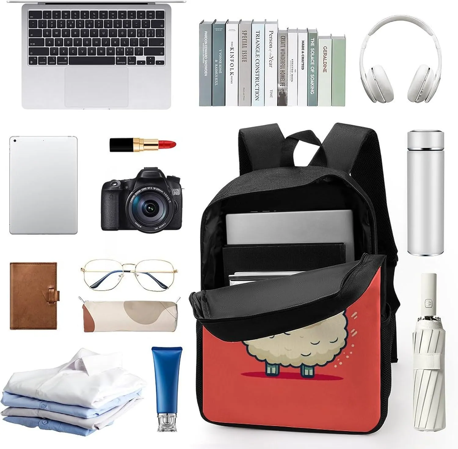 Laptop Backpack for Men 17 Inch Adorable Sheep Work Casual Backpack Lightweight Travel Shoulder Bag